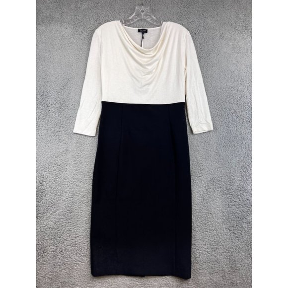 New AJ Armani Jeans White Black Shift Dress size 44 - Picture 1 of 12
